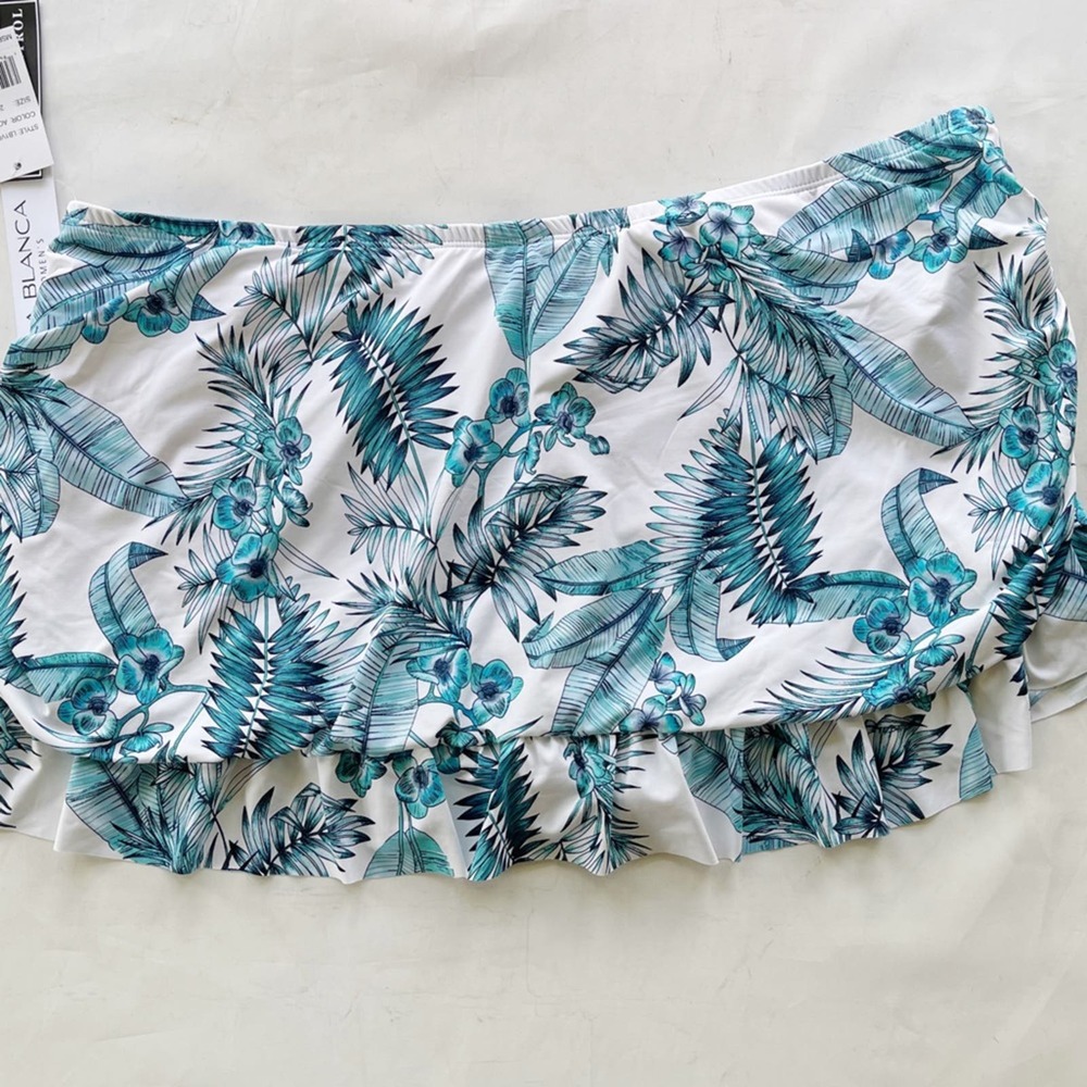 [La Blanca] NWT white floral swim skirt bottom plus size 22W - Picture 8 of 9